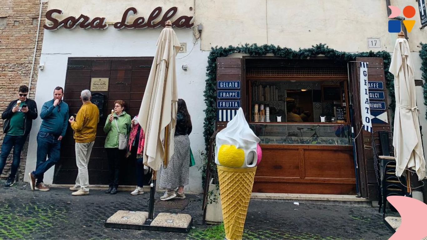 People waiting for icecream