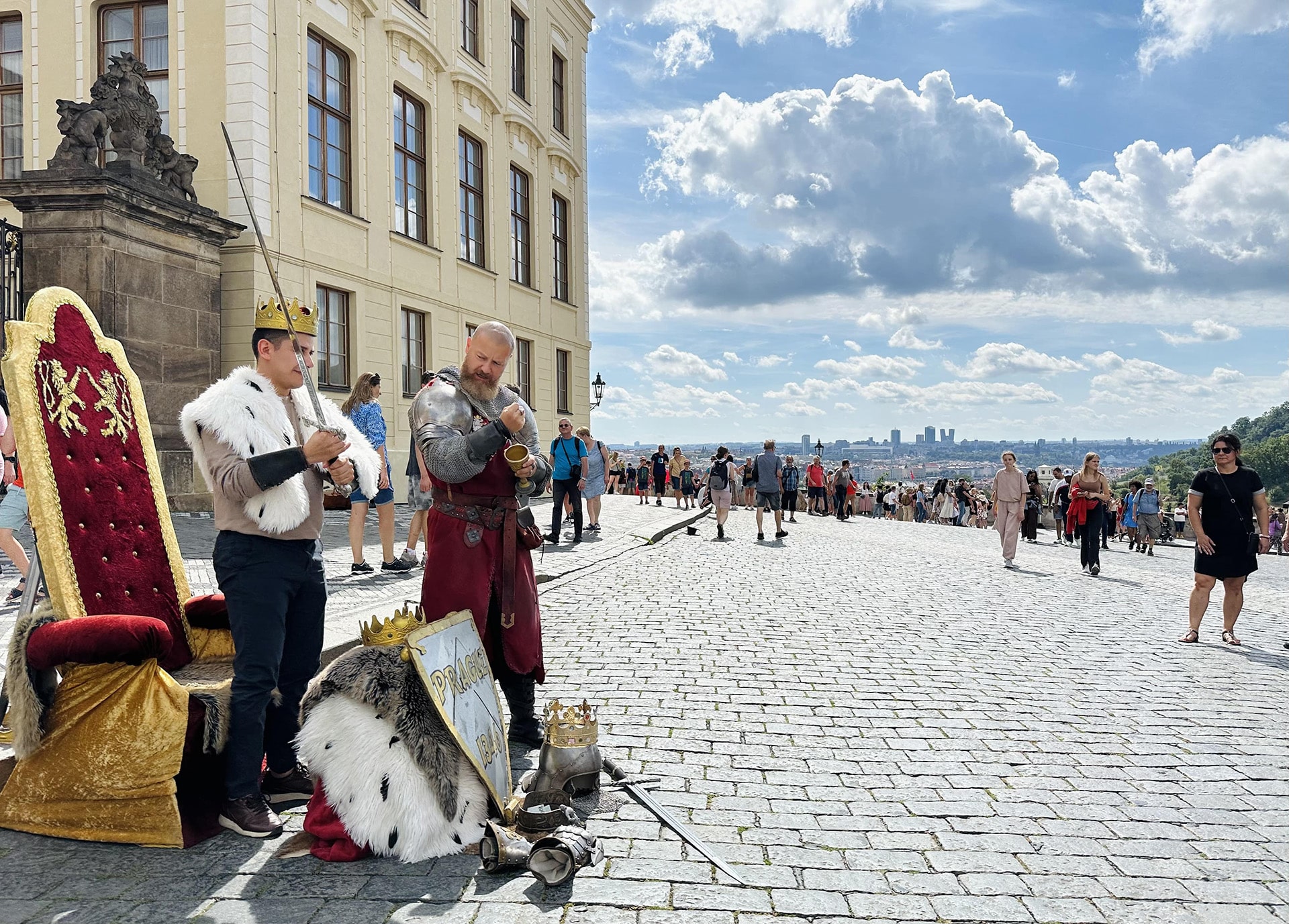 Tourists in Prague